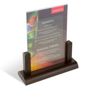 Επιτραπέζιο Ξύλινο Σταντ με δοκούς & Θήκη Plexiglass