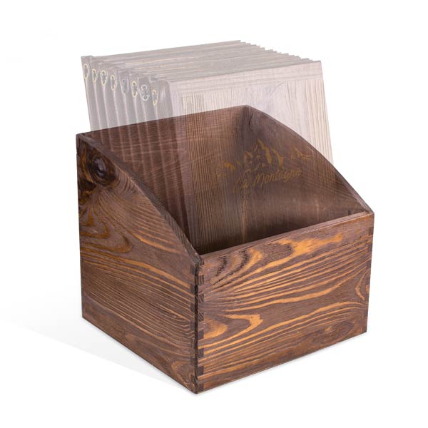 Βίνταζ ξύλινα κουτιά τοποθέτησης Καταλόγων