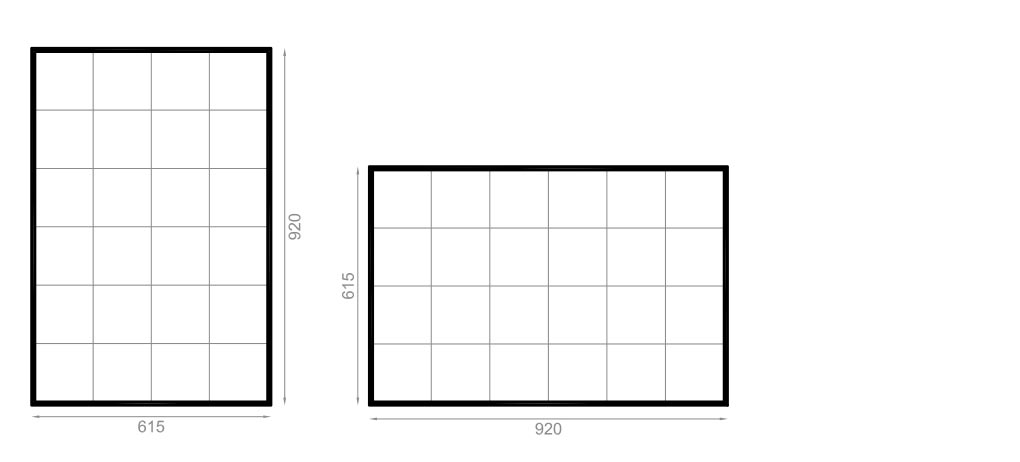 615 x 920 mm