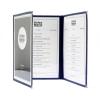 plastic menu holders, clear plastic menus,restaurant menu covers, menu holders, leather menu covers