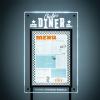 restaurant menu display, illuminated menu display, bright menu display, eye catching menus.